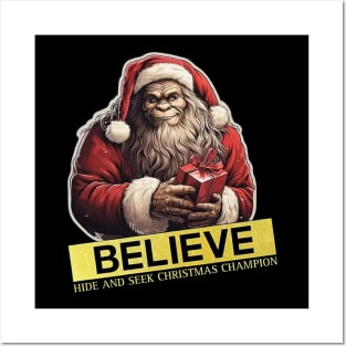 bigfoot believe : hide and seek christmas champion Posters and Art